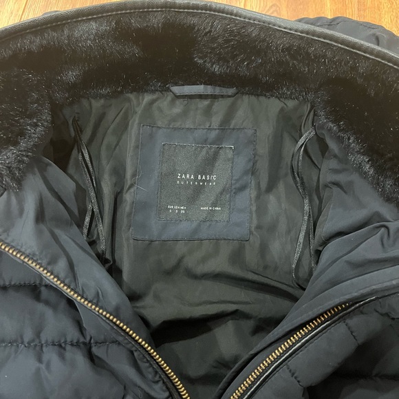 Zara Navy Puffer Jacket - Picture 4 of 5